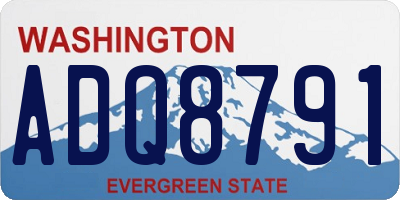 WA license plate ADQ8791