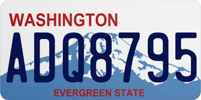 WA license plate ADQ8795