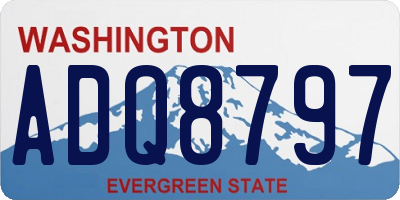 WA license plate ADQ8797