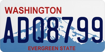 WA license plate ADQ8799