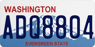 WA license plate ADQ8804