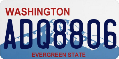 WA license plate ADQ8806