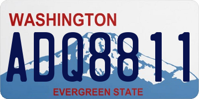 WA license plate ADQ8811