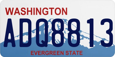 WA license plate ADQ8813