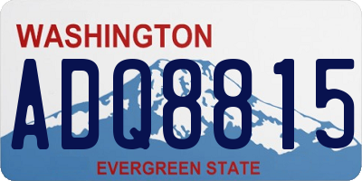 WA license plate ADQ8815