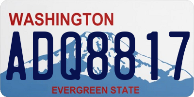 WA license plate ADQ8817