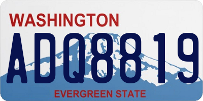 WA license plate ADQ8819