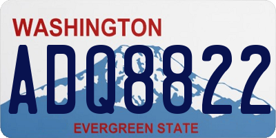 WA license plate ADQ8822