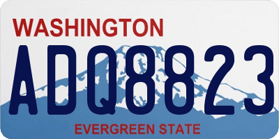 WA license plate ADQ8823