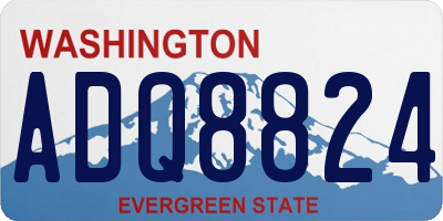 WA license plate ADQ8824