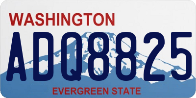 WA license plate ADQ8825