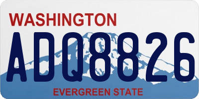 WA license plate ADQ8826