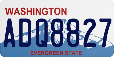 WA license plate ADQ8827