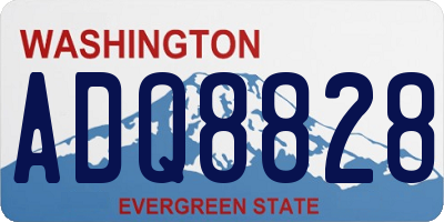 WA license plate ADQ8828