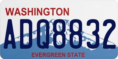 WA license plate ADQ8832
