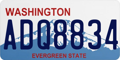 WA license plate ADQ8834