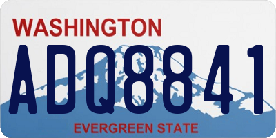 WA license plate ADQ8841