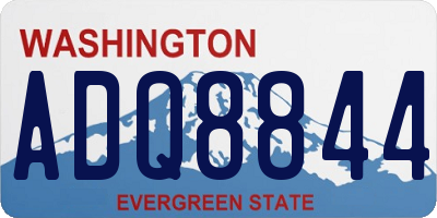 WA license plate ADQ8844
