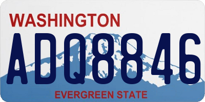 WA license plate ADQ8846