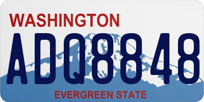 WA license plate ADQ8848
