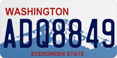 WA license plate ADQ8849