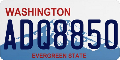 WA license plate ADQ8850