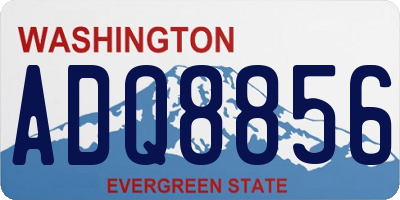WA license plate ADQ8856
