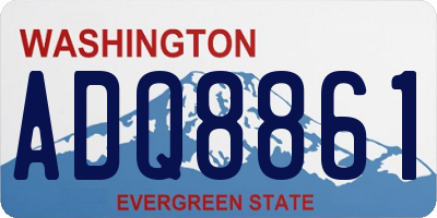 WA license plate ADQ8861