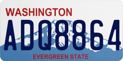WA license plate ADQ8864