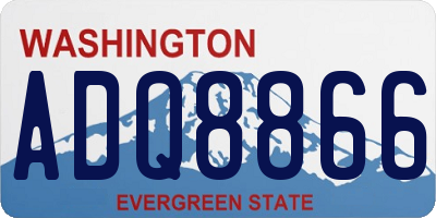 WA license plate ADQ8866
