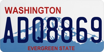 WA license plate ADQ8869