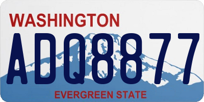 WA license plate ADQ8877