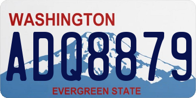 WA license plate ADQ8879