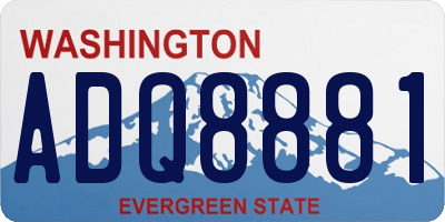 WA license plate ADQ8881