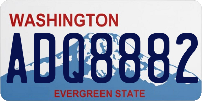 WA license plate ADQ8882