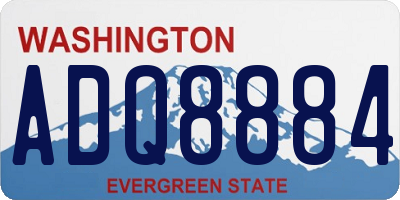 WA license plate ADQ8884