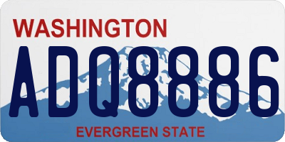 WA license plate ADQ8886