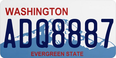 WA license plate ADQ8887