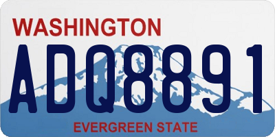 WA license plate ADQ8891