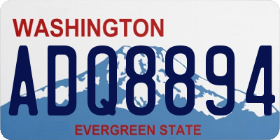 WA license plate ADQ8894