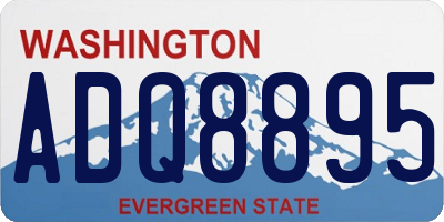 WA license plate ADQ8895