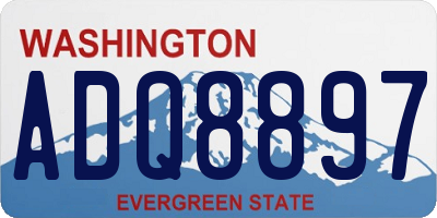 WA license plate ADQ8897