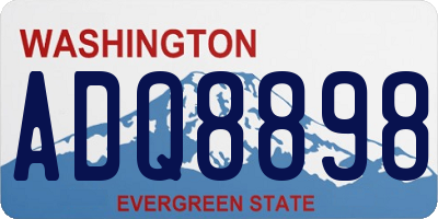 WA license plate ADQ8898