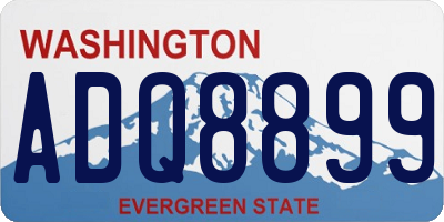 WA license plate ADQ8899