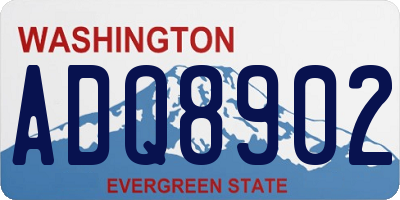 WA license plate ADQ8902
