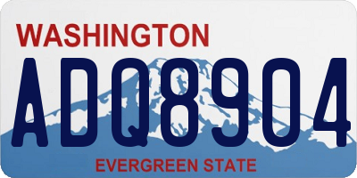 WA license plate ADQ8904