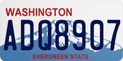 WA license plate ADQ8907