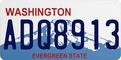 WA license plate ADQ8913