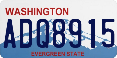 WA license plate ADQ8915