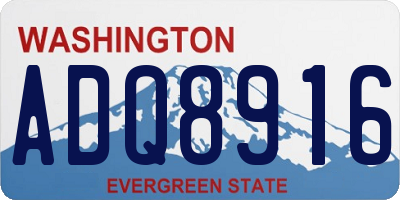 WA license plate ADQ8916